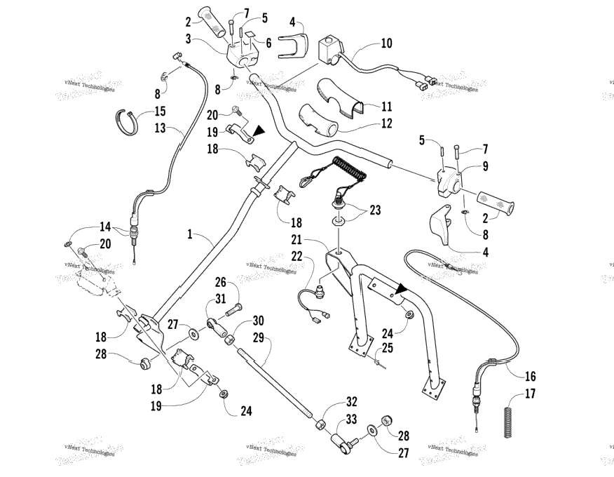 Steering Post And Tie Rod Assembly