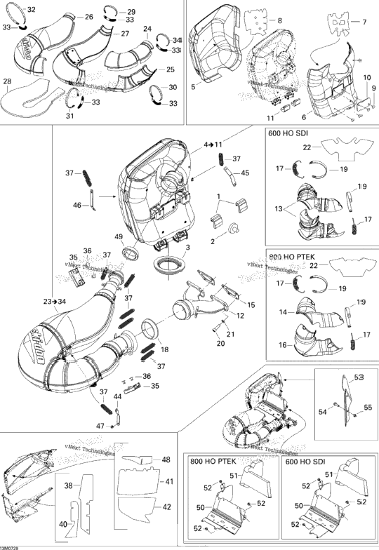 Exhaust System 600 Ho Sdi
