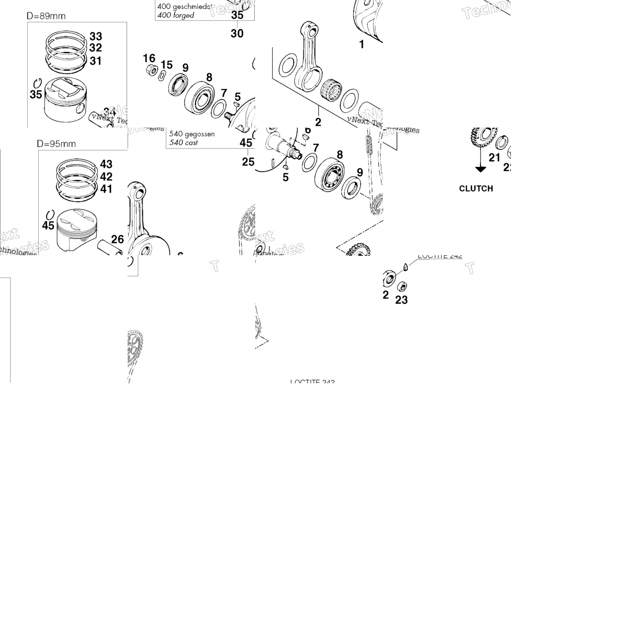 Crankshaft, Piston