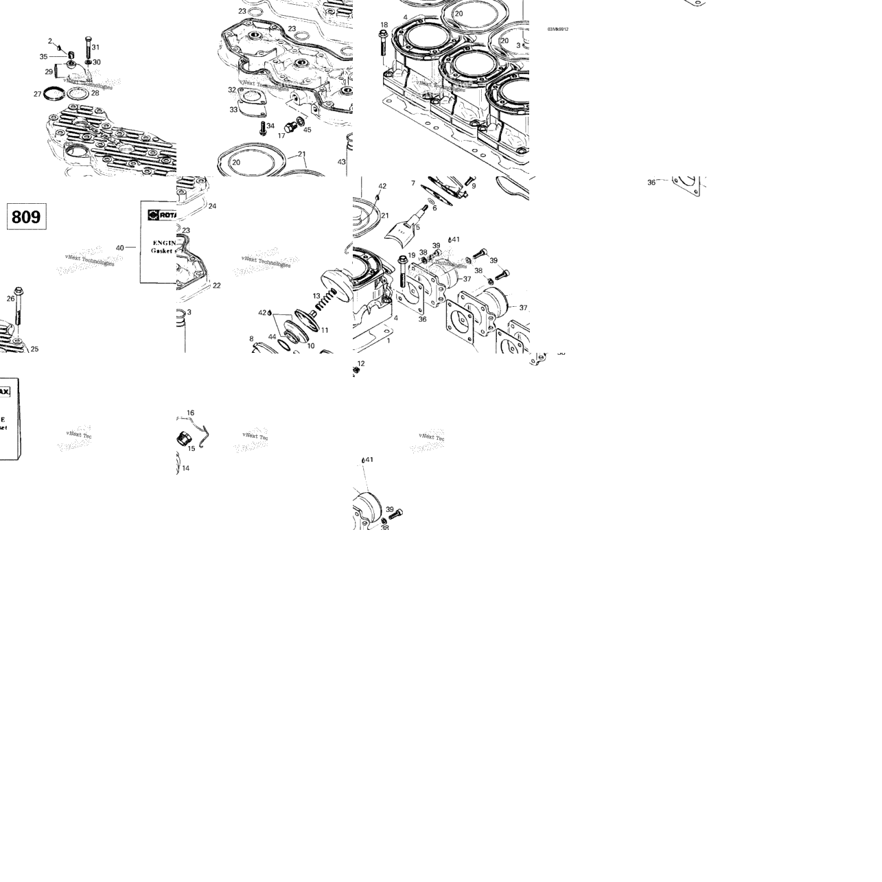 Cylinder, Exhaust Manifold (809)