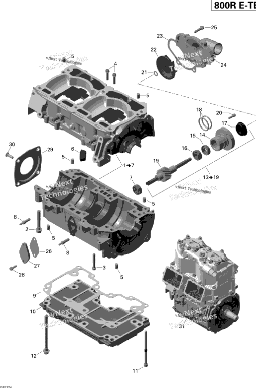 Crankcase And Water Pump