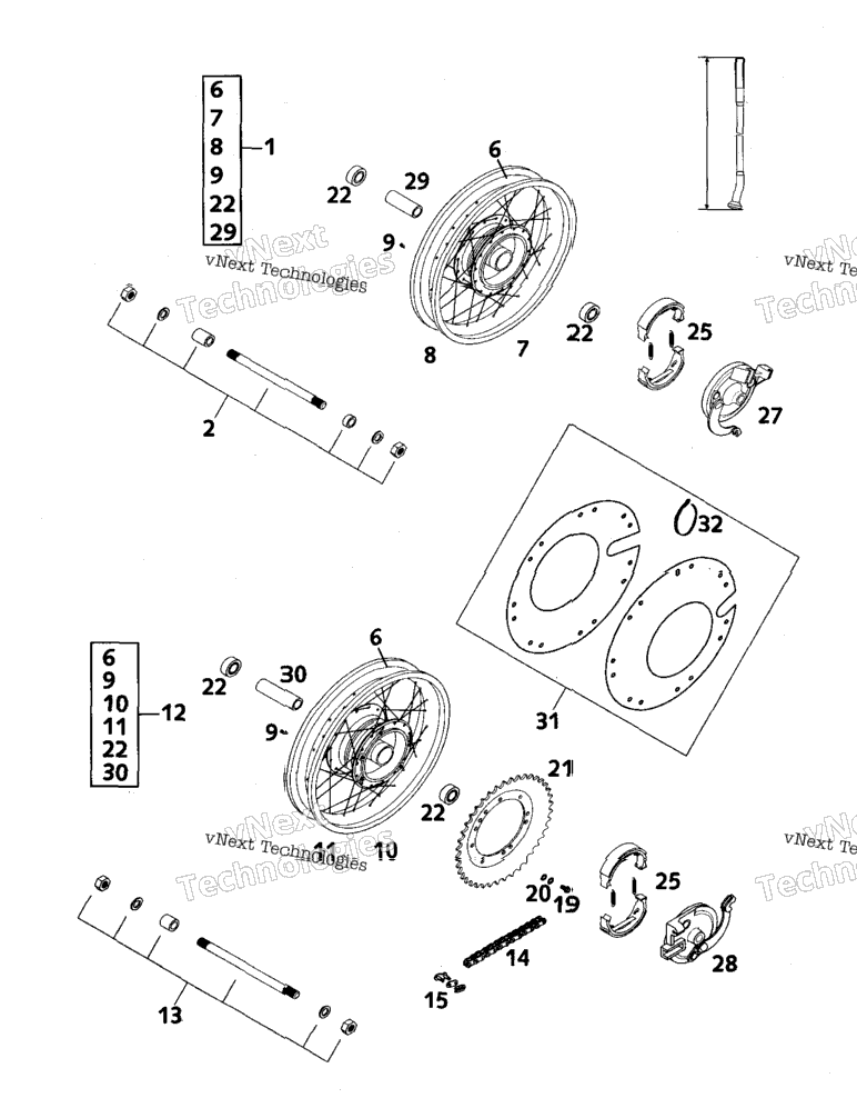 Front- And Rear Wheel