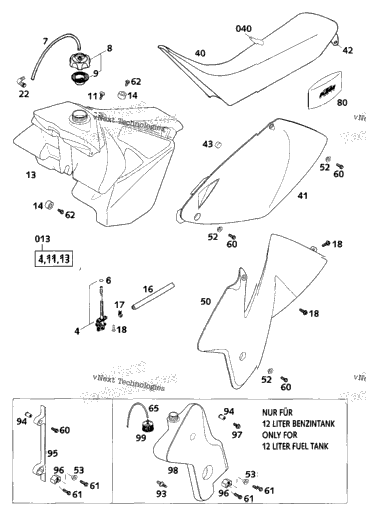 Tank, Seat, Covers