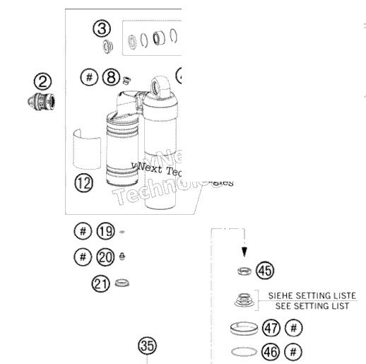 Shock Absorber Disassembled
