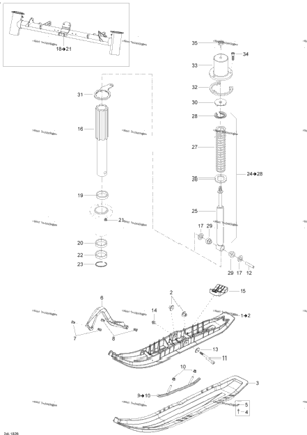 Front Suspension And Ski