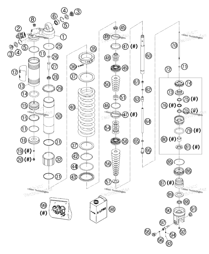 Shock Absorber Wp Disassembled