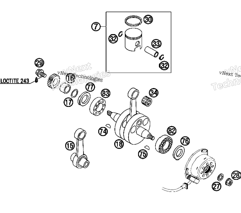 Crankshaft, Piston