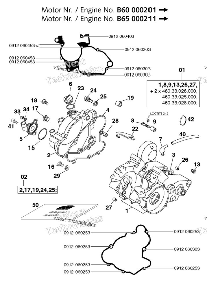 Engine Case (B60 000201, B65 000211)