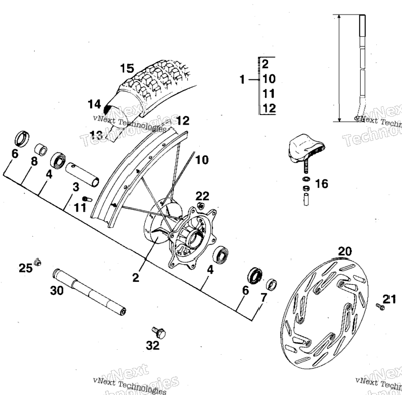 Front Wheel Sx, Mxc