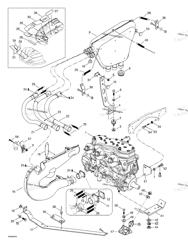 Engine Support And Muffler