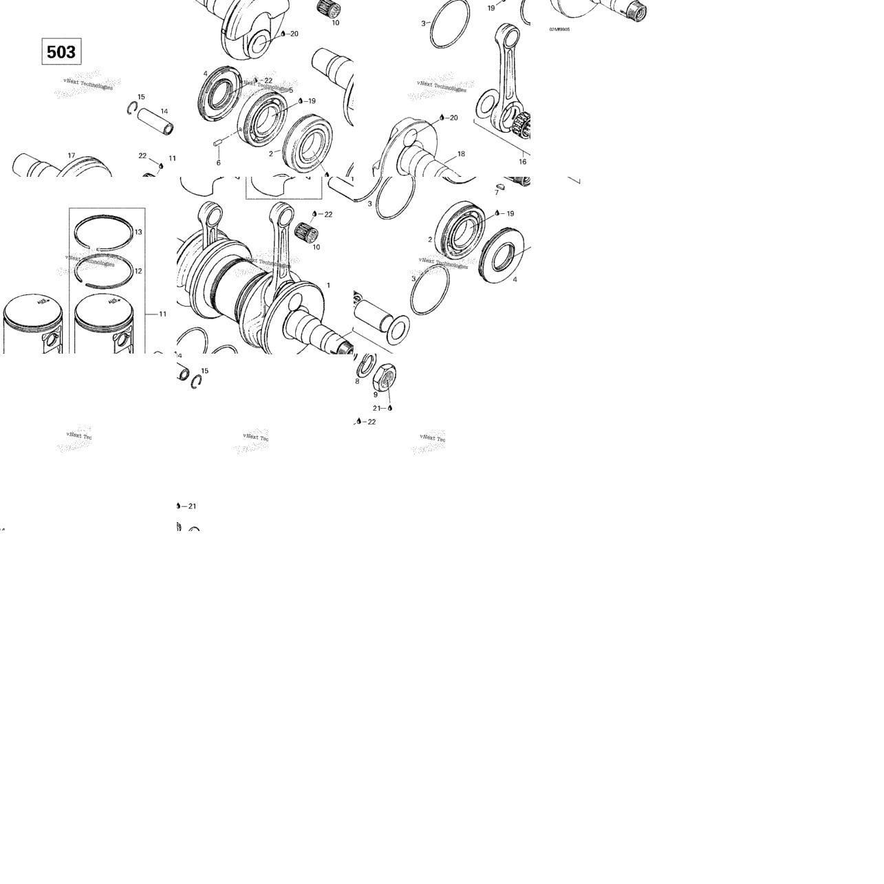 Crankshaft And Pistons (503)