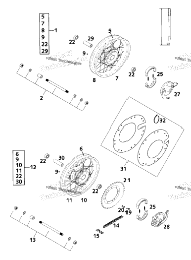 Front And Rear Wheel