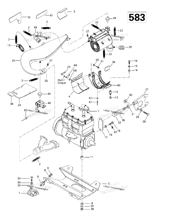 Engine Support And Muffler (583)