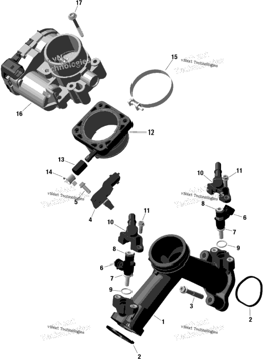 Rotax - Air Intake Manifold And Throttle Body