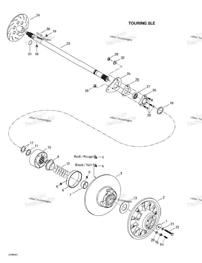 Driven Pulley (Touring Sle)