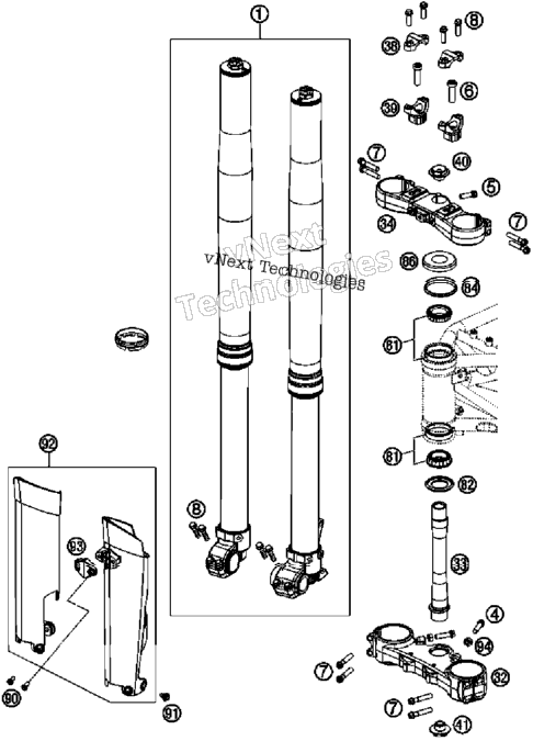 Front Fork, Triple Clamp