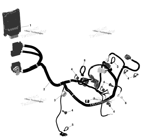 Rotax - Engine Harness - Mechanic Throttle Control