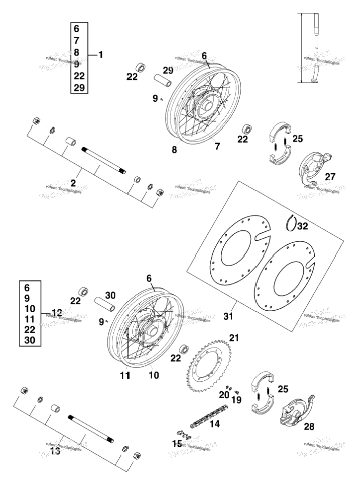 Front - And Rear Wheel