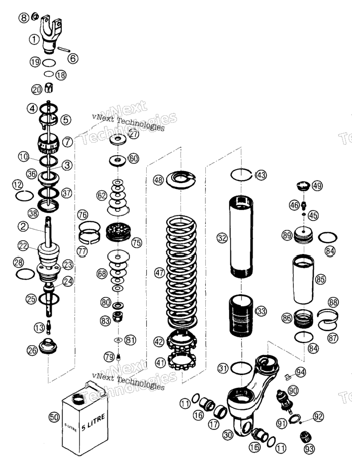 Shock Absorber Wp Disassembled