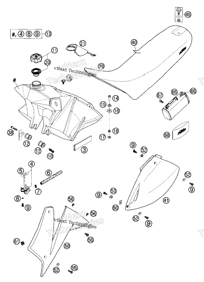 Tank, Seat, Cover