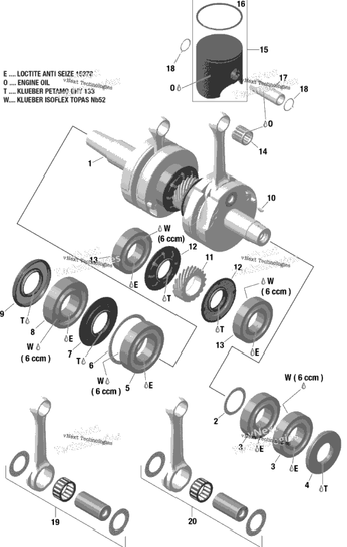 Crankshaft And Pistons - 598 Rs