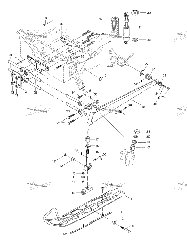 Front Suspension And Ski