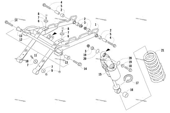 Rear Suspension Front Arm Assembly