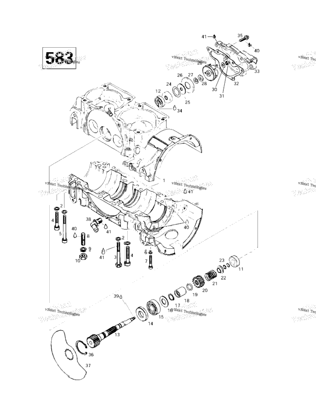 Crankcase, Rotary Valve, Water Pump