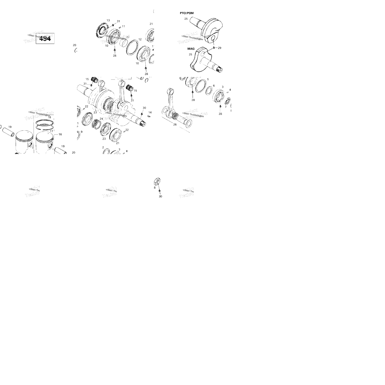 Crankshaft And Pistons (494)