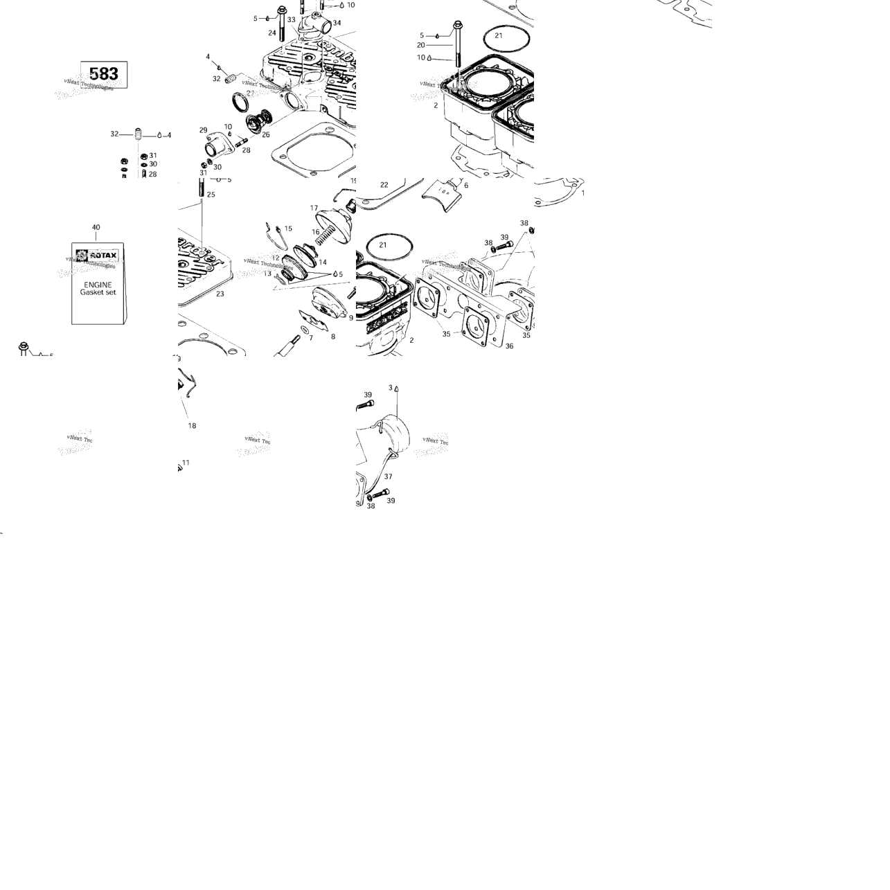 Cylinder, Exhaust Manifold (583)