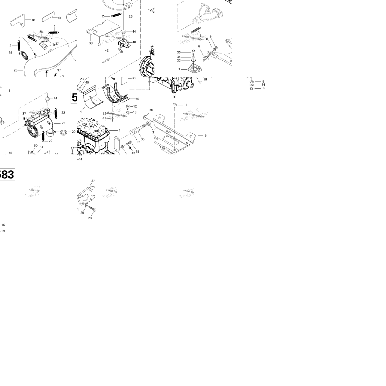 Engine Support And Muffler (583)