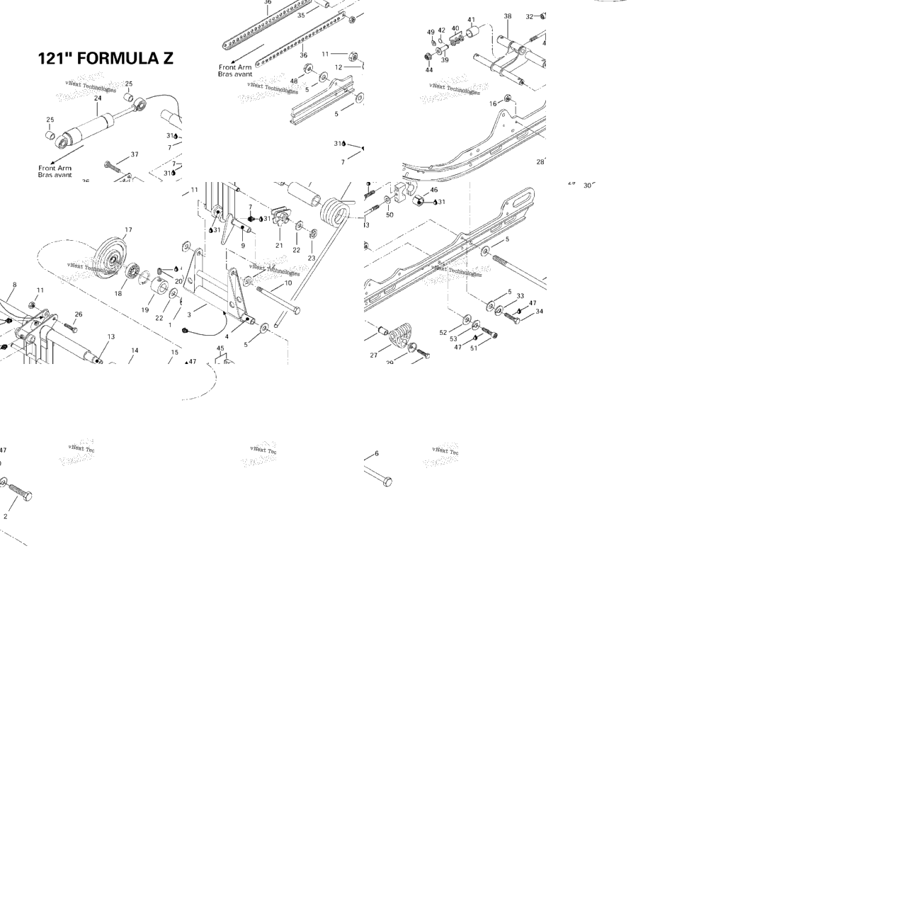 Rear Arm, Rear Suspension 121”