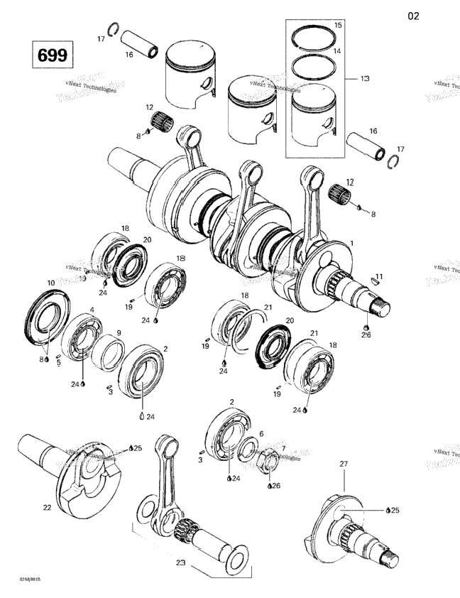 Crankshaft And Pistons (699)