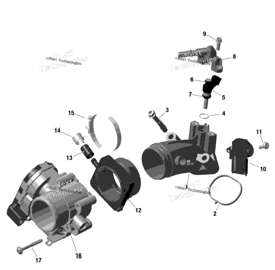Rotax - Air Intake Manifold And Throttle Body - Electronic Throttle Control