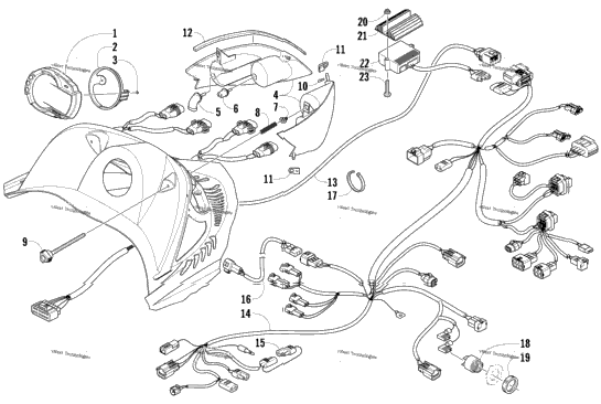 Headlight, Instruments, And Wiring Assemblies