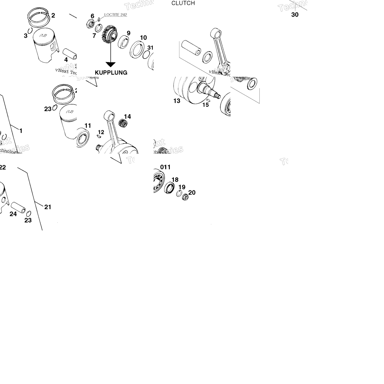 Crankshaft, Piston