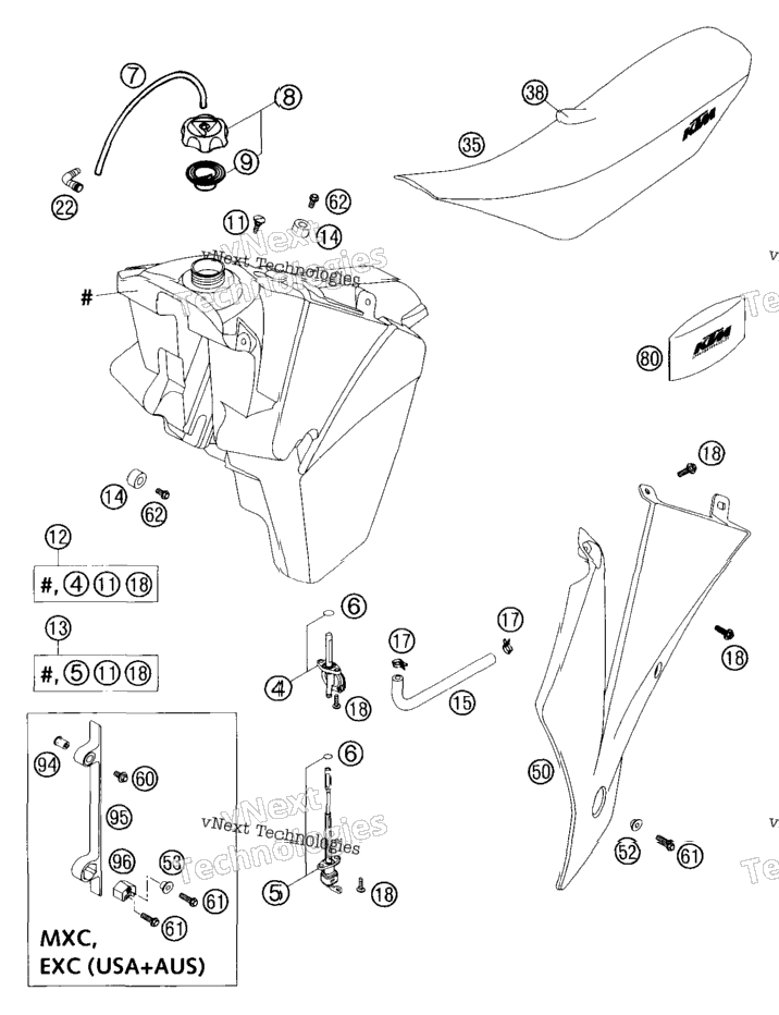 Tank, Seat, Cover