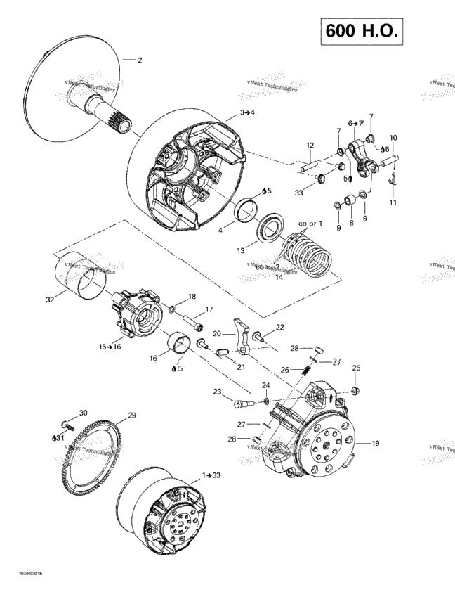 Drive Pulley (600 Ho)