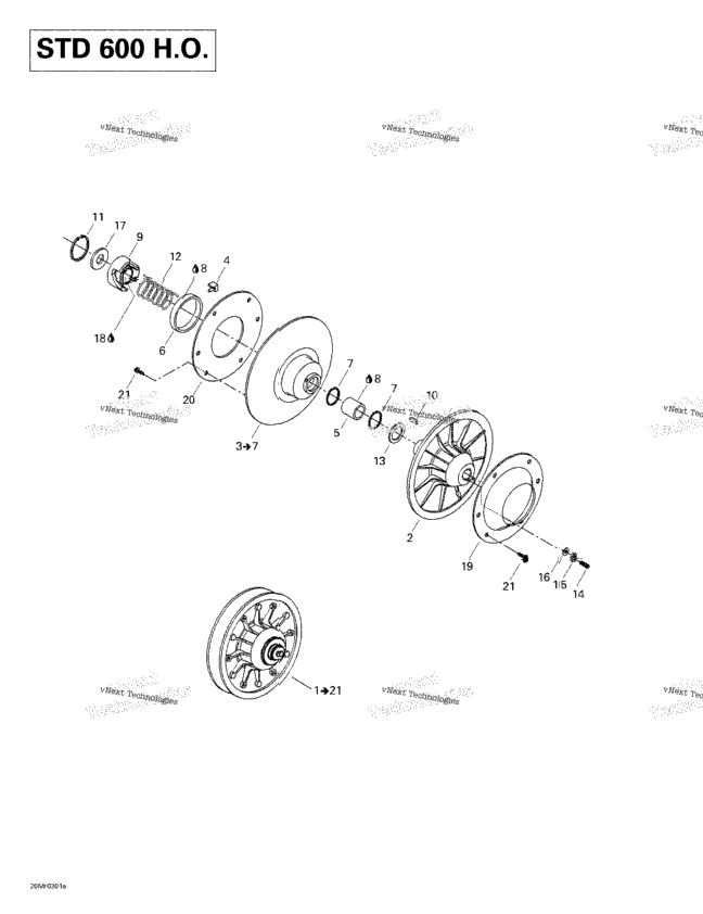 Driven Pulley (Std 600 Ho)