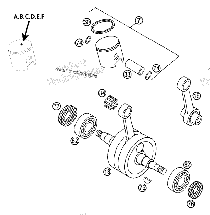 Crankshaft, Piston