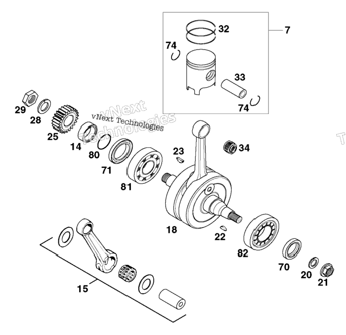 Crankshaft, Piston