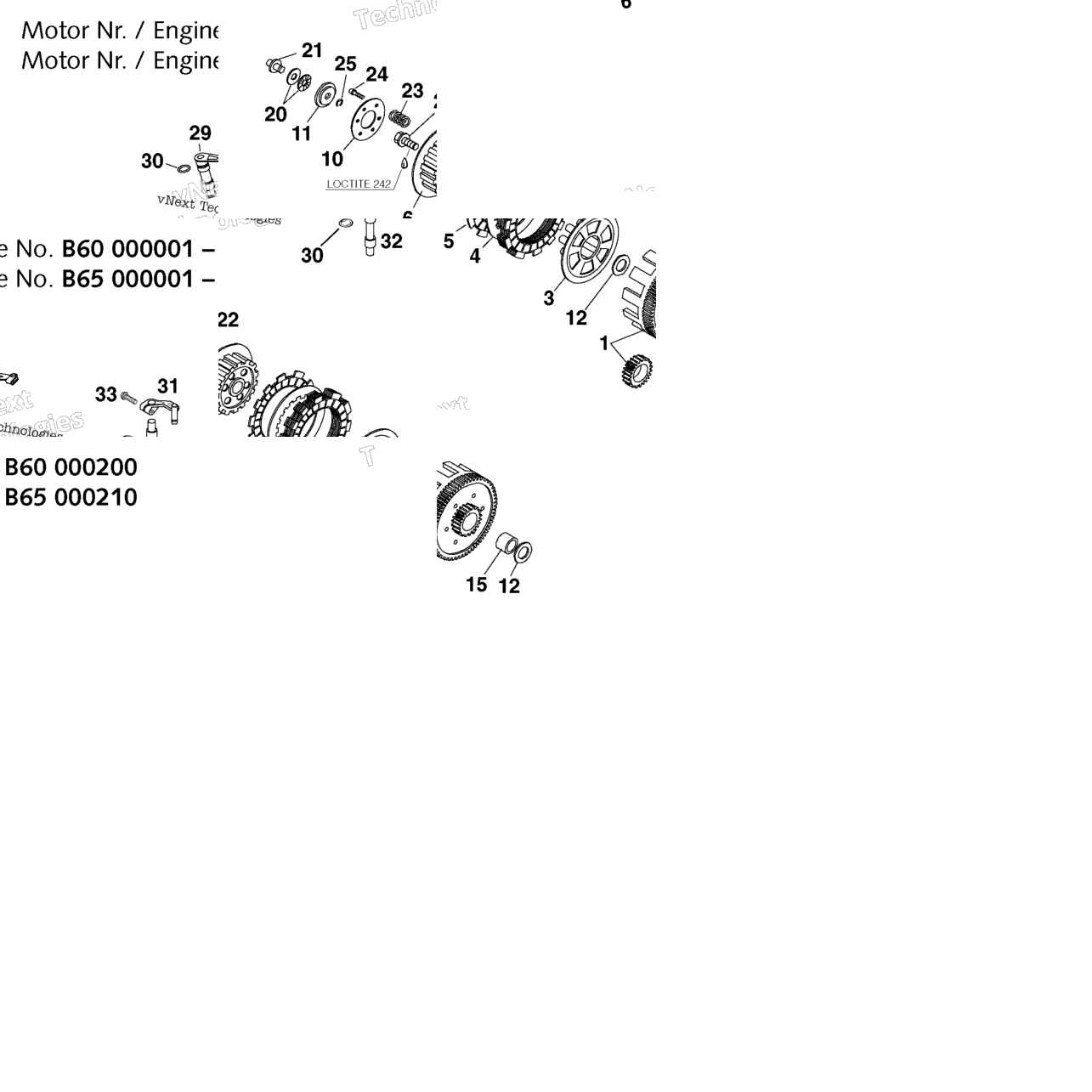Clutch (B60 000001-B60 000200,B65 000001- B65 000210)