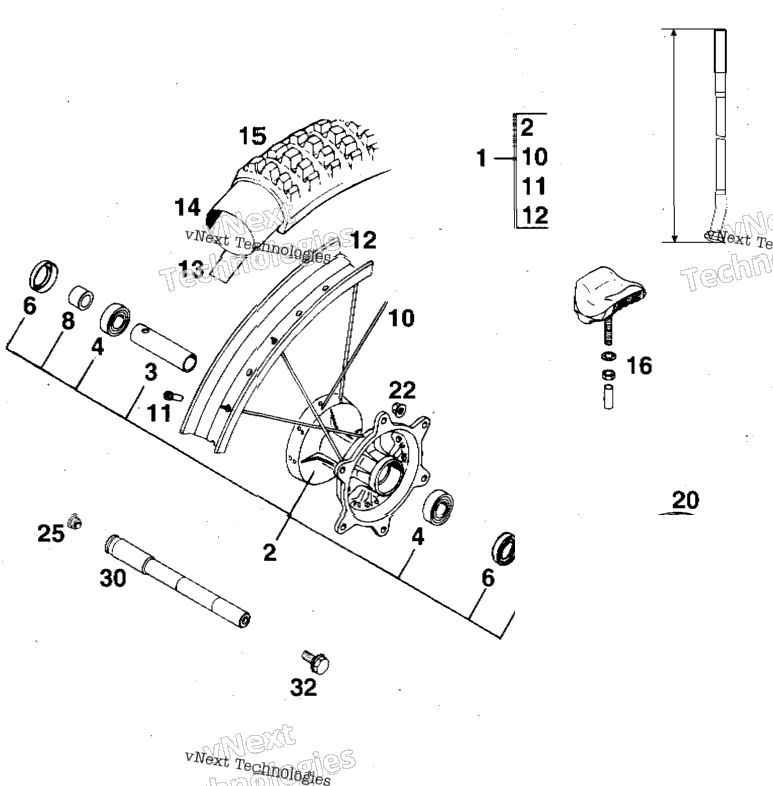 Front Wheel Sx, Mxc