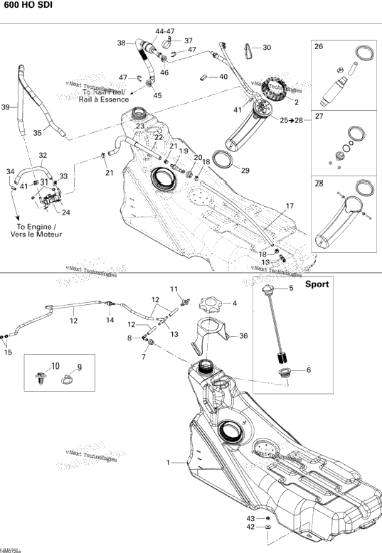 Fuel System Sport 600 Ho Sdi
