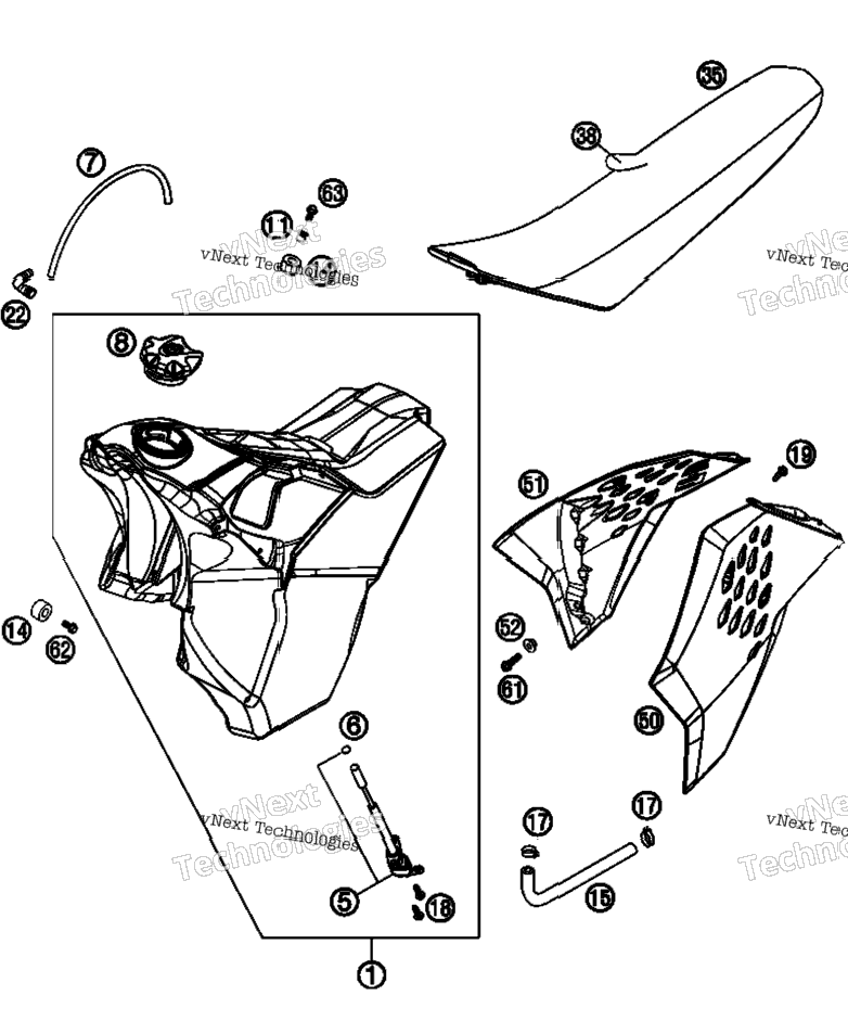 Tank, Seat, Cover