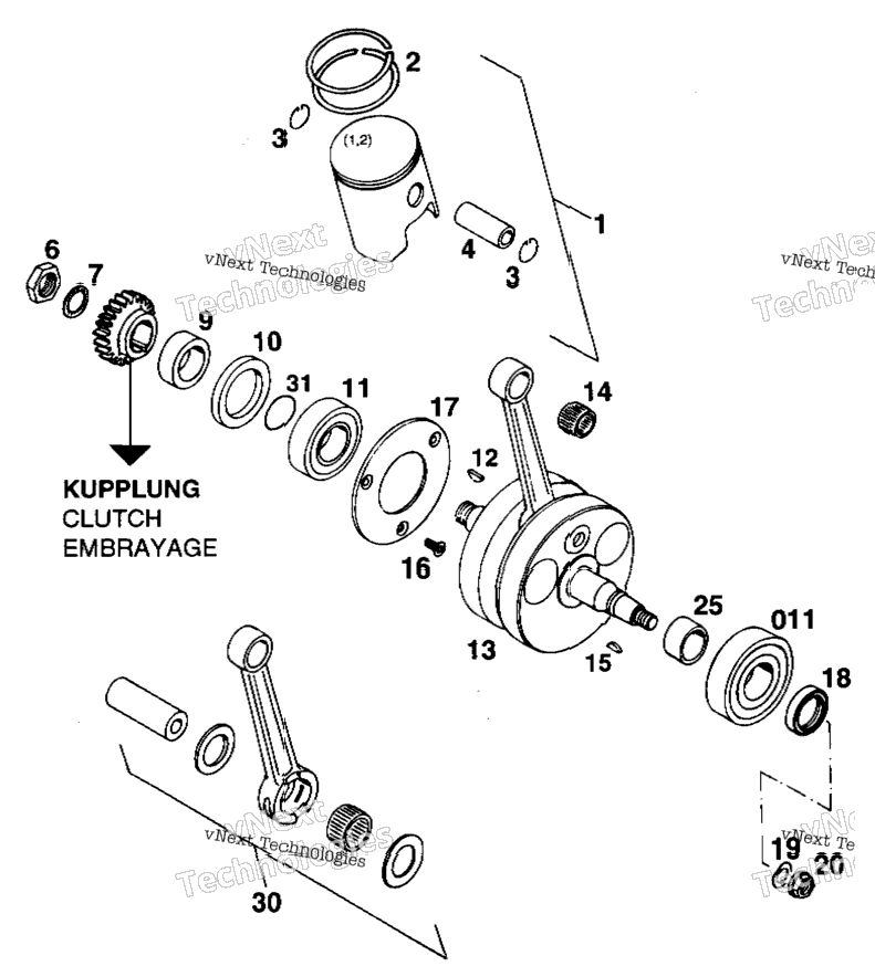 Crankshaft, Piston