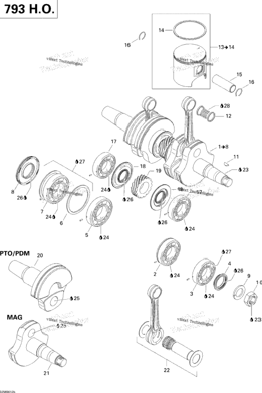 Crankshaft And Pistons 793Ho