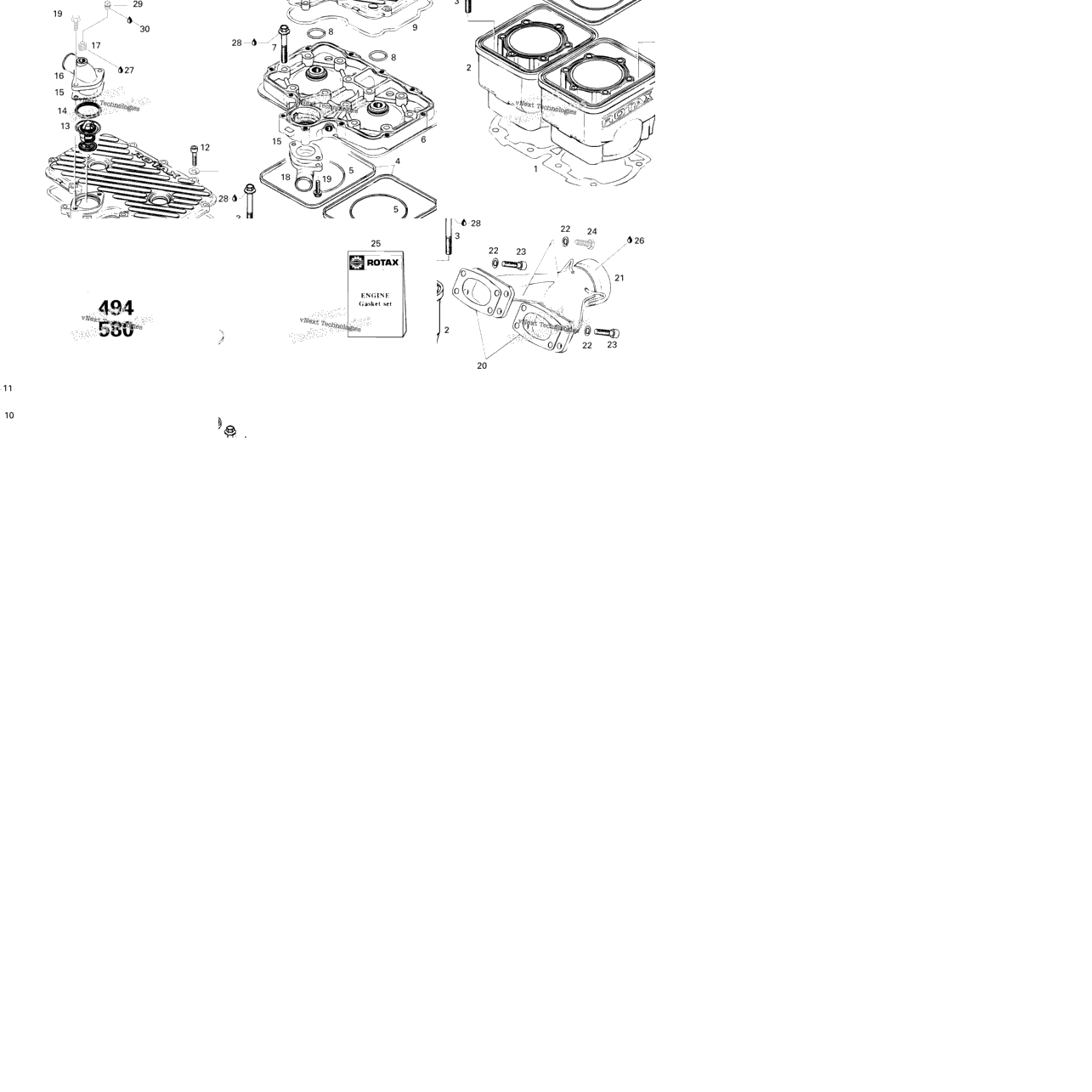 Cylinder And Exhaust Manifold 580