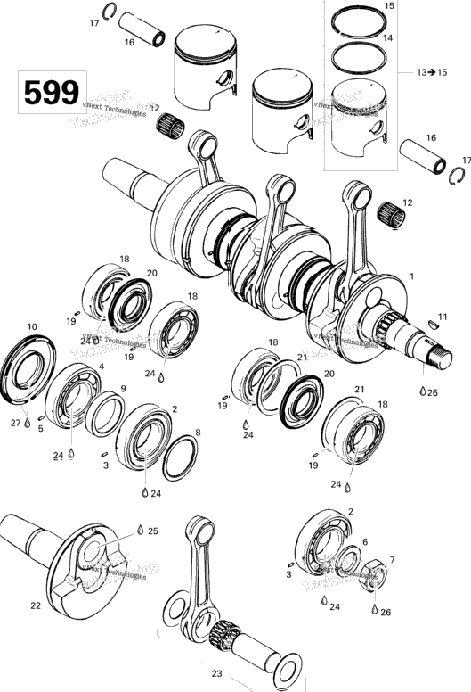 Crankshaft And Pistons 599