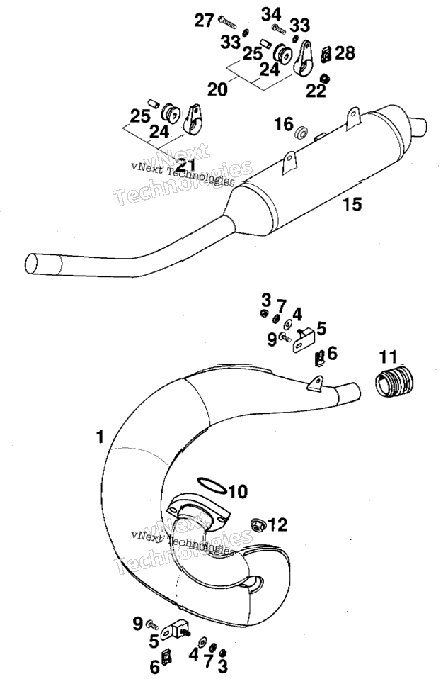 Exhaust Pipe, Silencer